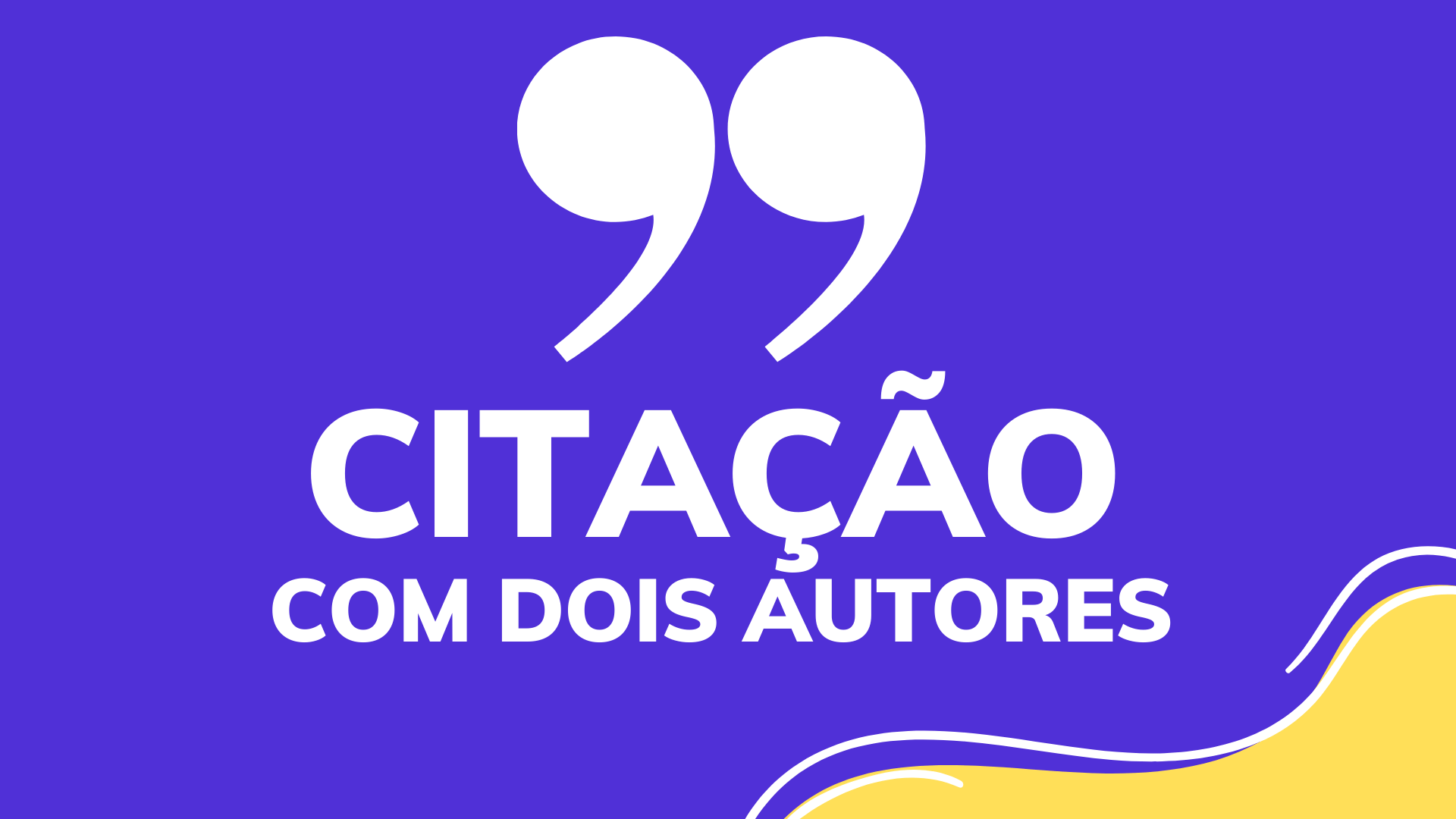 Citação Com Dois Autores em TCC