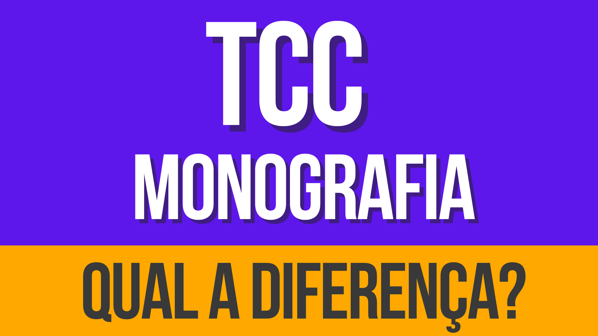 Qual a Diferença Entre TCC e Monografia?